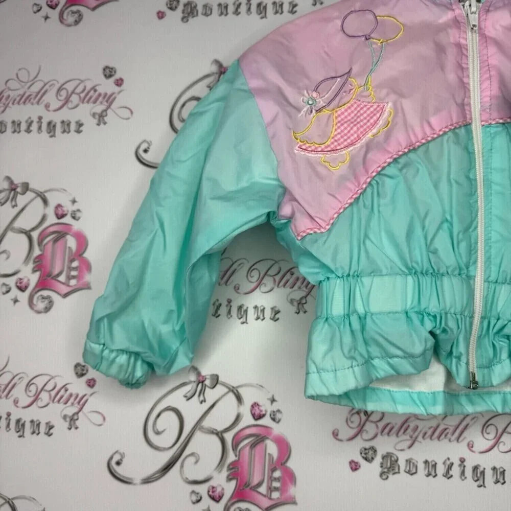 Little wishes coat jacket raincoat light weight vintage cotton candy Colors 🐥